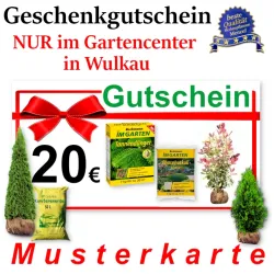 Geschenkgutschein gültig nur im Gartencenter in Wulkau