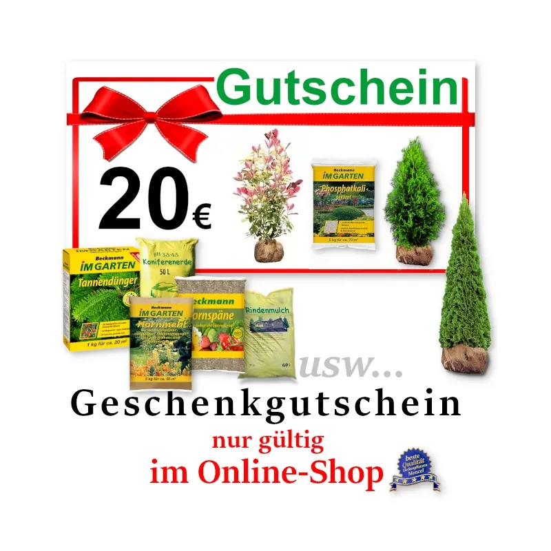 Gutschein nur gültig im Online-Shop Heckenpflaznen Mencel
