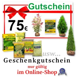 Gutschein 75 € nur gültig im Online-Shop Heckenpflanzen Mencel