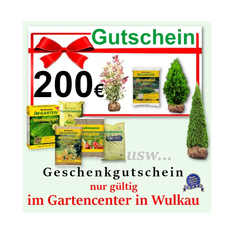 Gutschein 200 € für die Gärtnerei in Wulkau