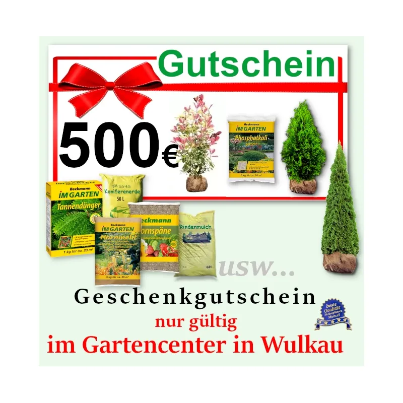 Gutschein 500 € für die Gärtnerei in Wulkau