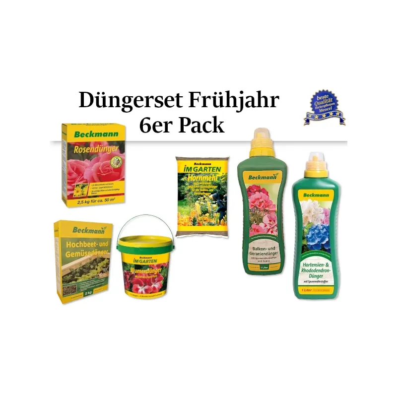 Düngerset Frühjahr 6er Pack Heckenpflanzen Mencel