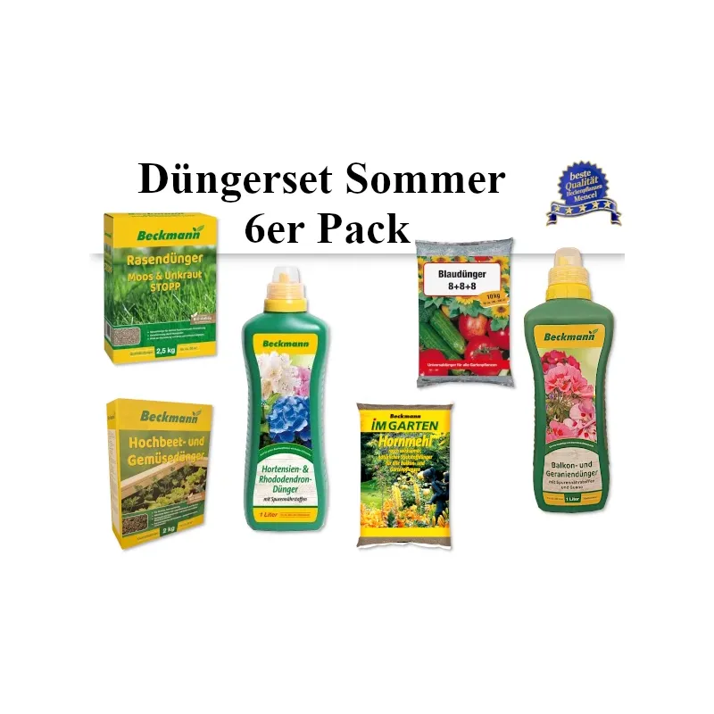 Düngerset Sommer 6er Pack Heckenpflanzen Mencel