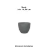 Liverpool dunkelgrau - rund  24 x 19,50 cm