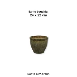 Santo oliv-braun - bauchig 24 x 22 cm