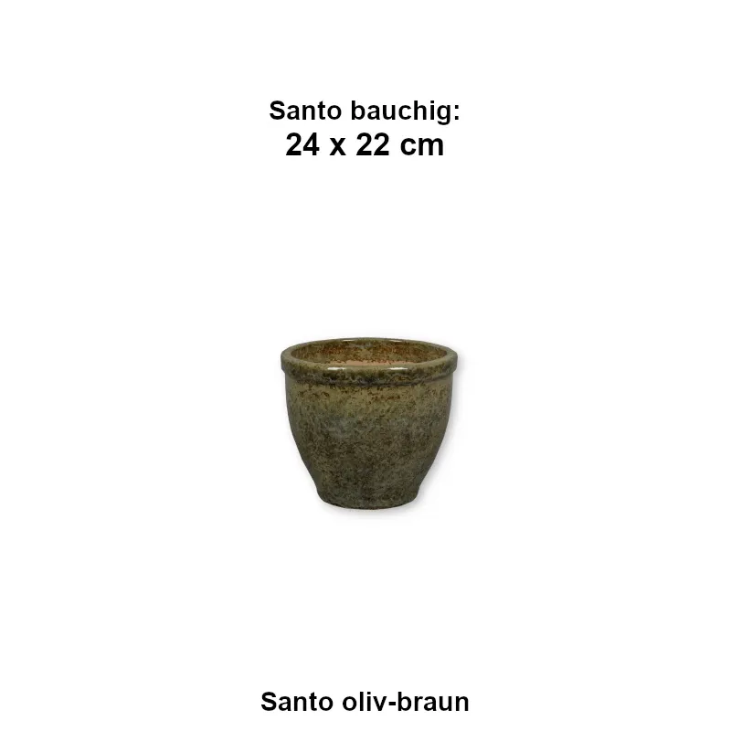Santo oliv-braun - bauchig 24 x 22 cm