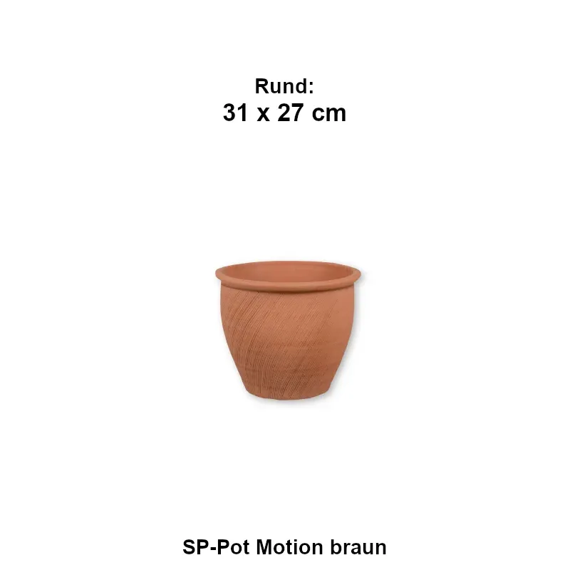 SP-Pot Motion braun - rund  31 x 27 cm