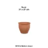 SP-Pot Motion braun - rund  31 x 27 cm