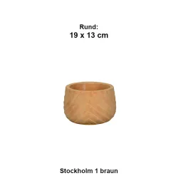 Stockholm 1 braun - rund  19 x 13 cm