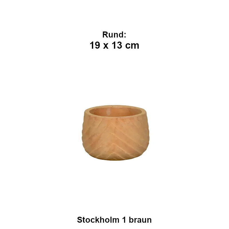 Stockholm 1 braun - rund  19 x 13 cm