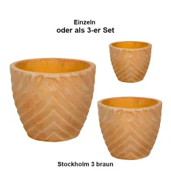 Stockholm 3 braun als 3-er Set