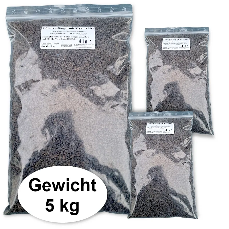 Pflanzendünger mit Mykorrhiza 5 kg Vertrieb und Abfüllung Heckenpflaznen Mencel
