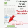 Dies ist eine kurze Anleitung, um die Höhen der Pflanzen zu finden -:)