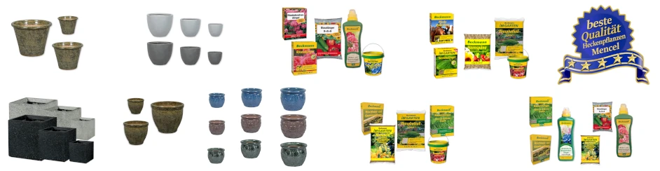Produktsets, Blumentopf-Set, Düngersets Online-Shop Heckenpflanzen Mencel